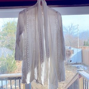 Anthropologie Beautiful Cream Cardigan